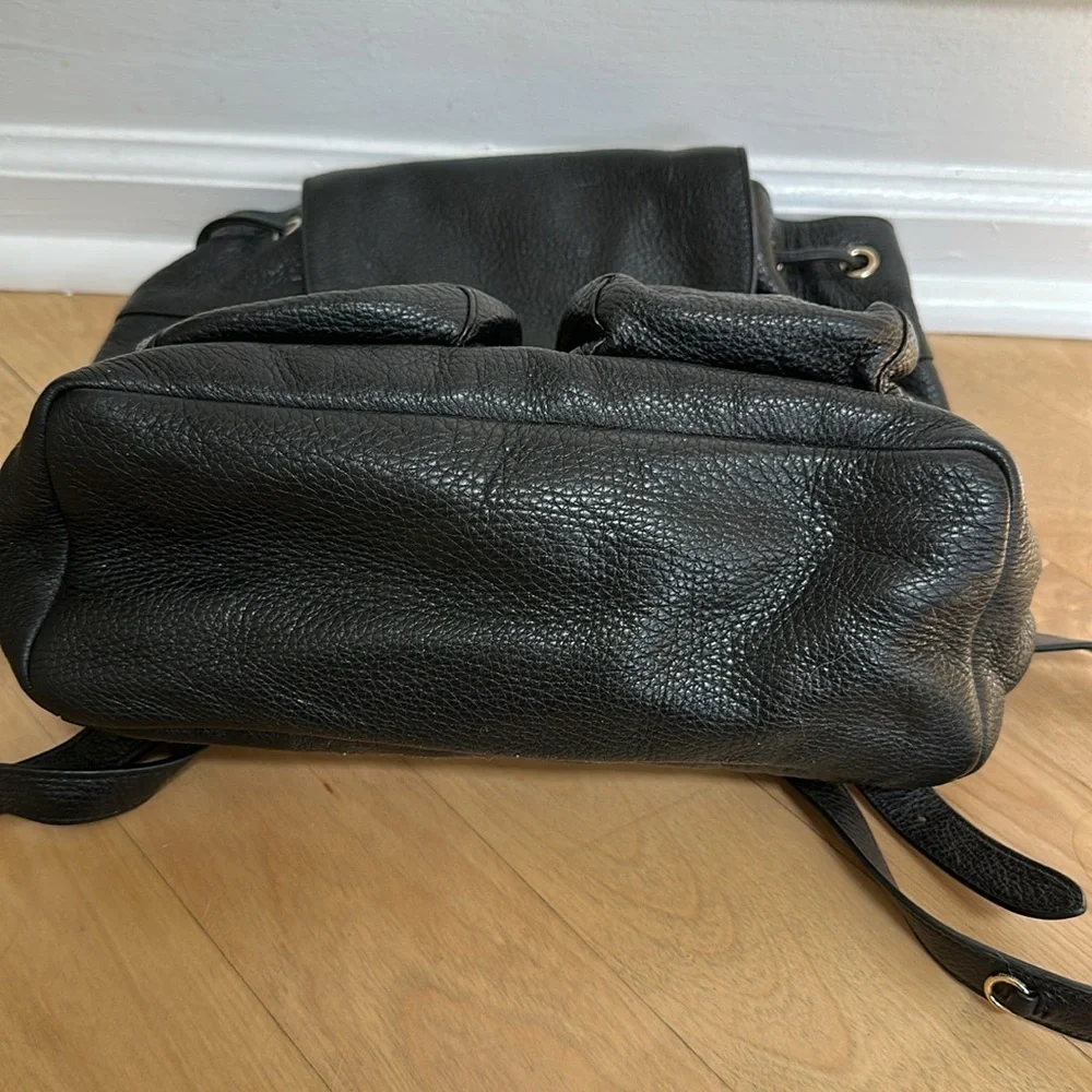 COACH F37410 BILLIE BACKPACK  BLACK PEBBLED LEATHER GOLD TRIM - Picture 11 of 13